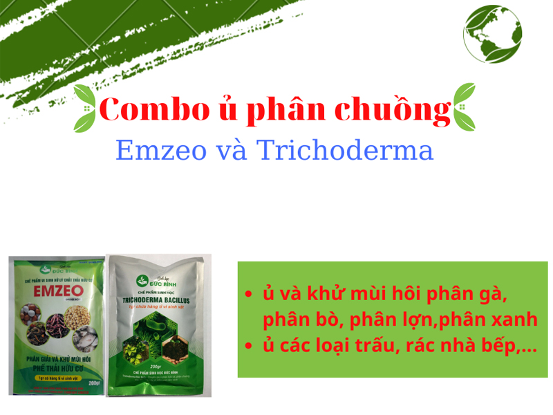 Combo chế phẩm sinh học ủ phân chuồng nhanh hoai mục, hiệu quả nhất hiện nay