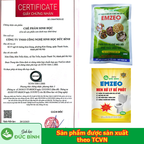 Sản phẩm sản xuất theo TCVN được cơ quản có thẩm quyền cấp phép